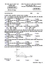 Đề kiểm tra học kỳ I môn Hóa học Lớp 11 - Mã đề 308 - Năm học 2018-2019 - Sở giáo dục và đào tạo Quảng Nam